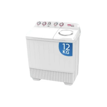 غسالة إلكترو جنرال W-XK1200 حوضين – 12 كجم نصف أوتوماتيك أبيض