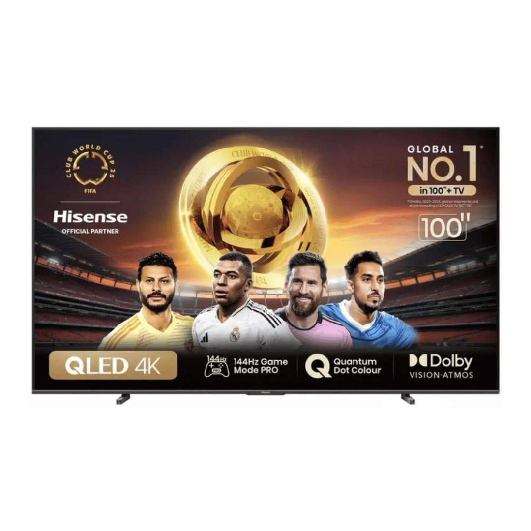 شاشة هايسنس 100 بوصة 4K UHD – VIDAA شاشة هايسنس 100E72N – 100 بوصة 4K سمارت نظام VIDAA