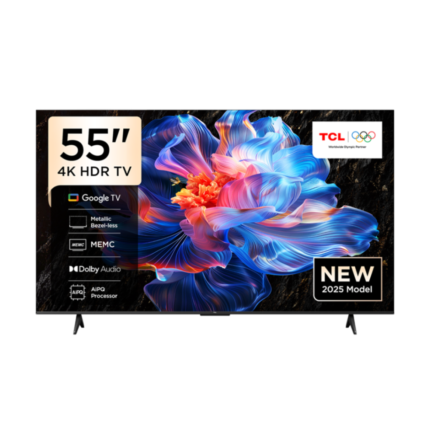 شاشة TCL ‎55‎ بوصة LED 4K سمارت Google TV – موديل 55P6K