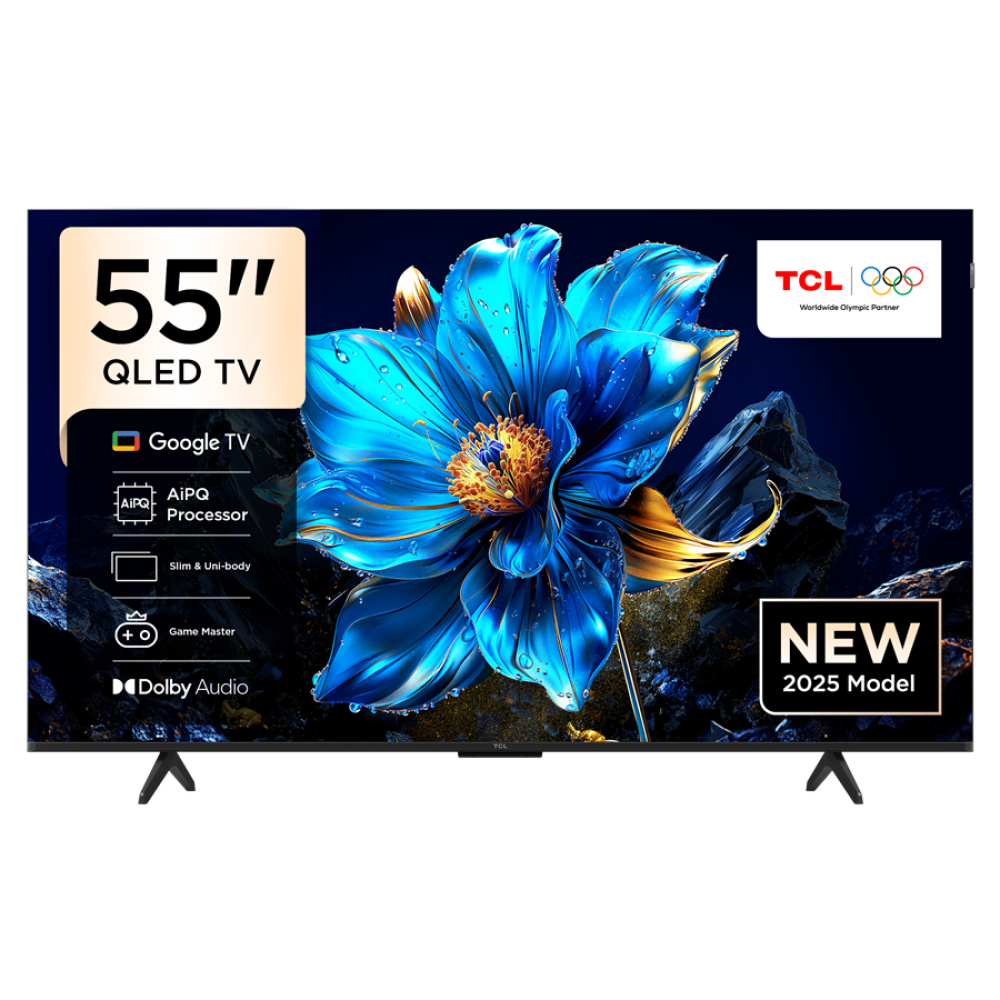 TCL 55 Smart 4K QLED Google TV – 55P71K شاشة TCL 55 بوصة QLED 4K سمارت Google TV – موديل 55P71K