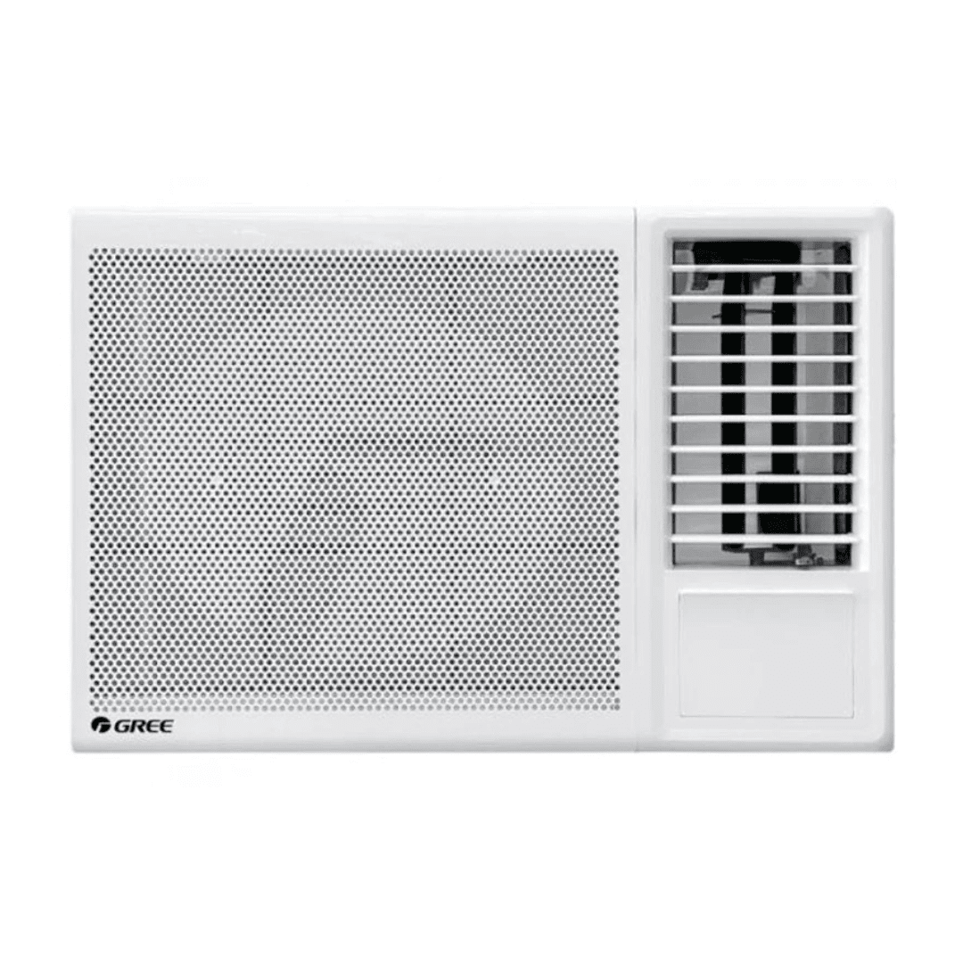gree-gjc24ae-d3nmtg1d-24000btu-window-ac مكيف جري GJC24AE-D3NMTG1D شباك بقدرة 24 ألف وحدة (≈ 2 طن)، بارد فقط، ضاغط موثوق، استهلاك اقتصادي، تصميم عملي، وضمان سنتين شامل + 5 سنوات كمبروسر.