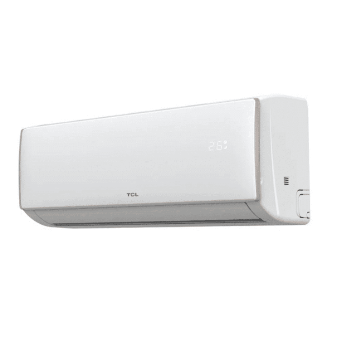 tcl-tac-12csu-tss-12000-btu-inverter مكيف TCL TAC-12CSU/TSS سبليت بقدرة 12000 وحدة (≈ 1 طن) بارد فقط، يتميز بتقنية التبريد اللطيف، توزيع هواء 4 اتجاهات، وضاغط انفرتر عالي الكفاءة مع تشغيل هادئ.