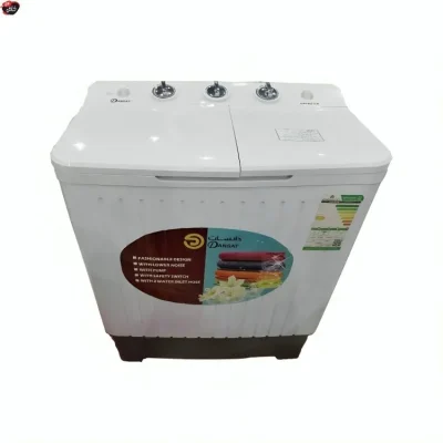 غسالة دانسات DWT8021LW حوضين – 7 كجم غسيل / 5 كجم عصر نصف أوتوماتيك أبيض